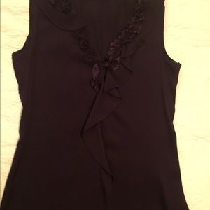 Elie Tahari purple silk blouse